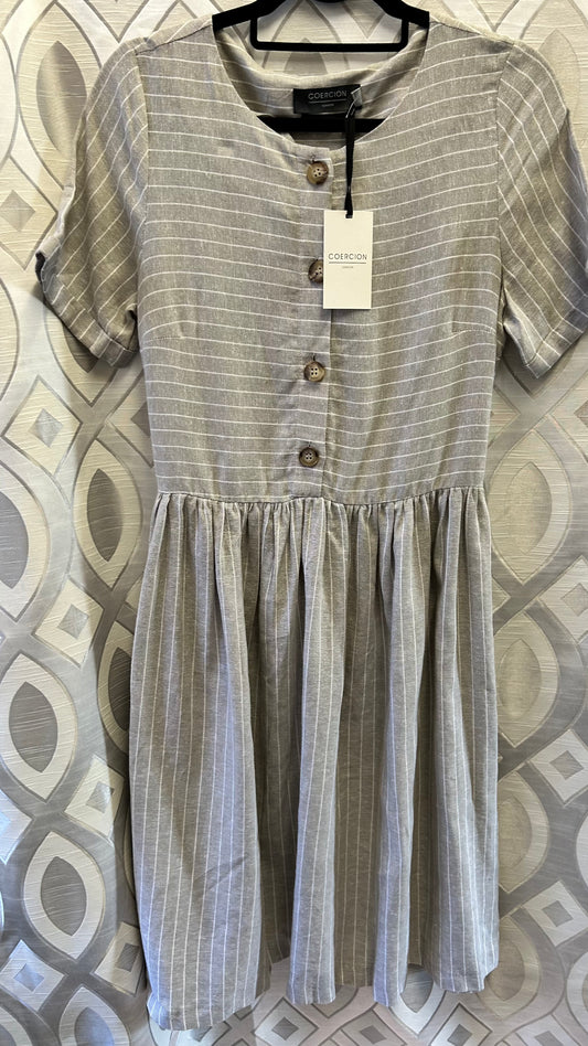 Coercion Striped Linen Dress, BNWT, 12