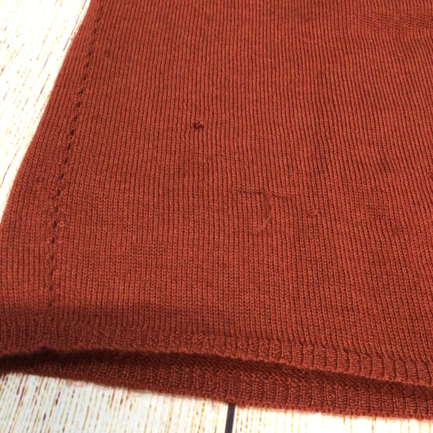 Peruvian Connection Rust Brown 100% Royal Alpaca Jumper Size M