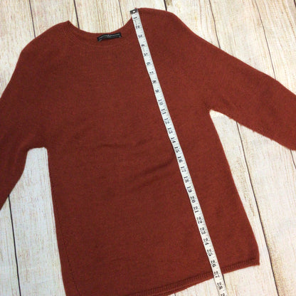 Peruvian Connection Rust Brown 100% Royal Alpaca Jumper Size M