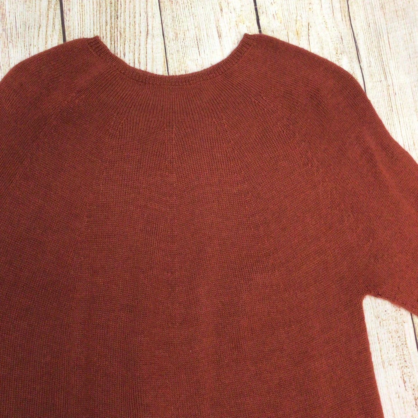 Peruvian Connection Rust Brown 100% Royal Alpaca Jumper Size M