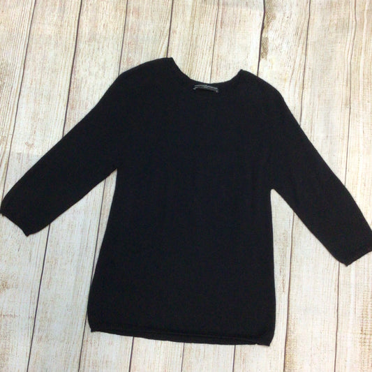 Peruvian Connection Black 100% Royal Alpaca Jumper Size M