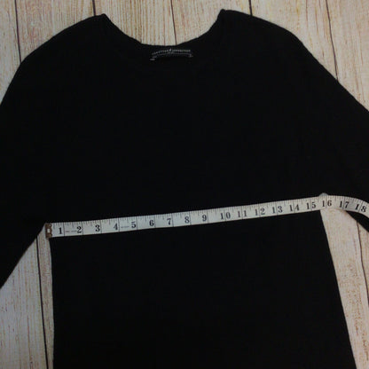 Peruvian Connection Black 100% Royal Alpaca Jumper Size M