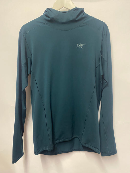 Arc'Teryx Turquoise Hooded Sports Top Small