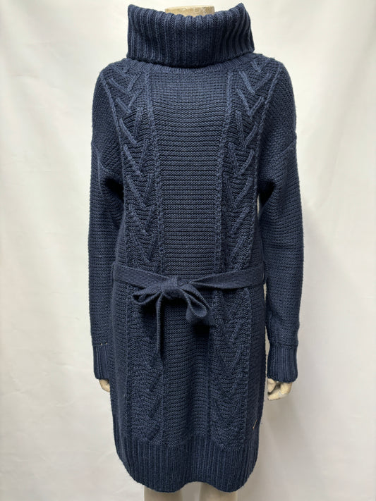 Hilfiger Navy Blue Wool Blend Jumper Dress Small