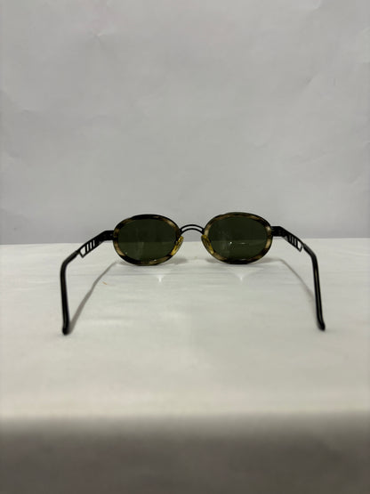 Vintage Moschino Oval Black Sunglasses in Case MM3010