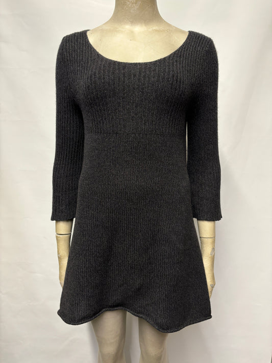 James Perse Navy Cashmere Knitted Jumper Dress X-Small