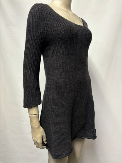 James Perse Navy Cashmere Knitted Jumper Dress X-Small