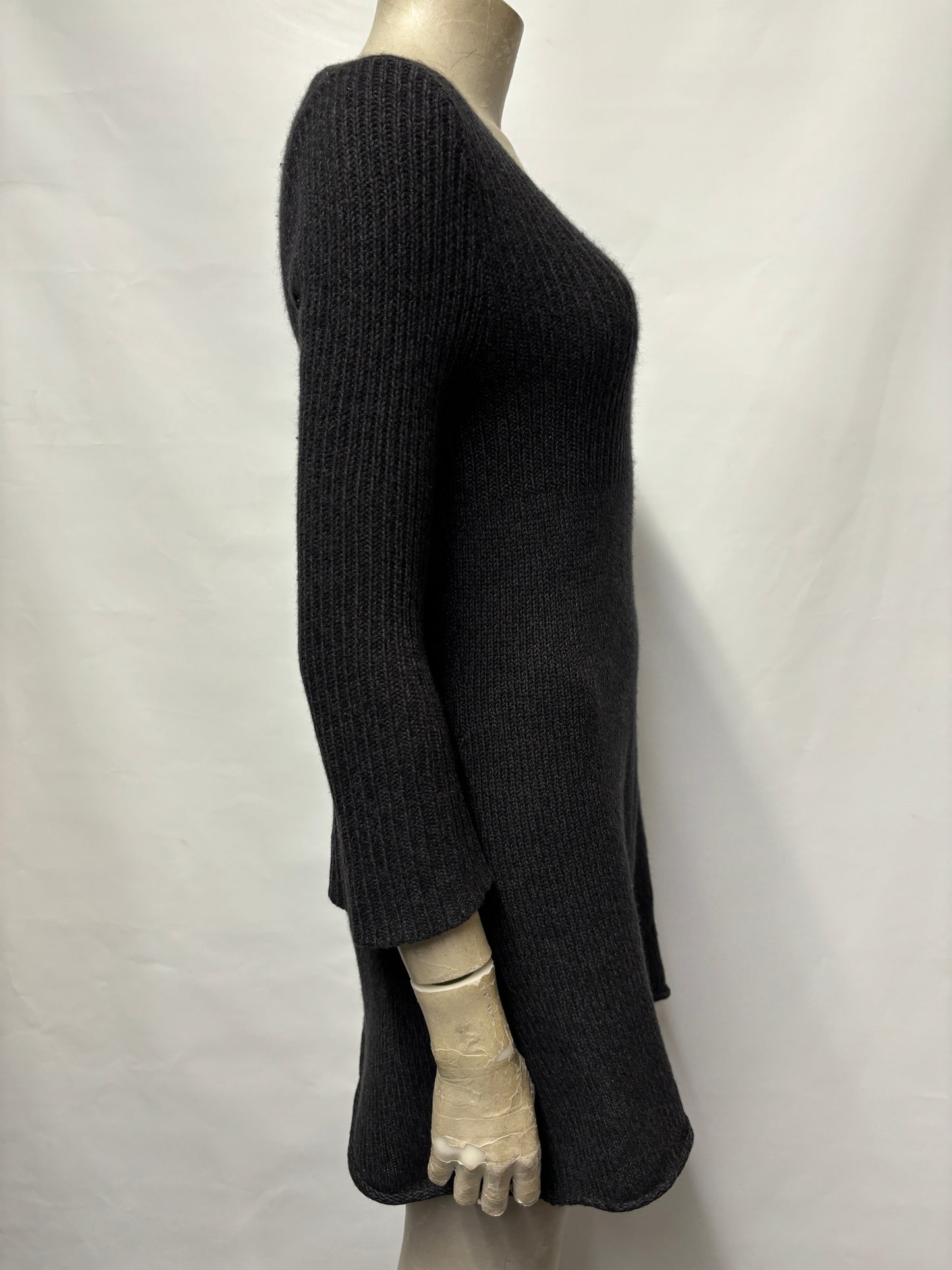 James Perse Navy Cashmere Knitted Jumper Dress X-Small