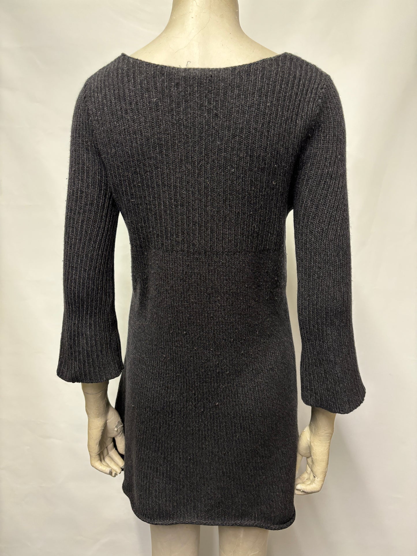 James Perse Navy Cashmere Knitted Jumper Dress X-Small