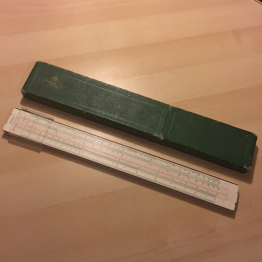 Vintage AW Faber Castell Syst Rietz 1/87 Slide Ruler 1950s, Made in Germany