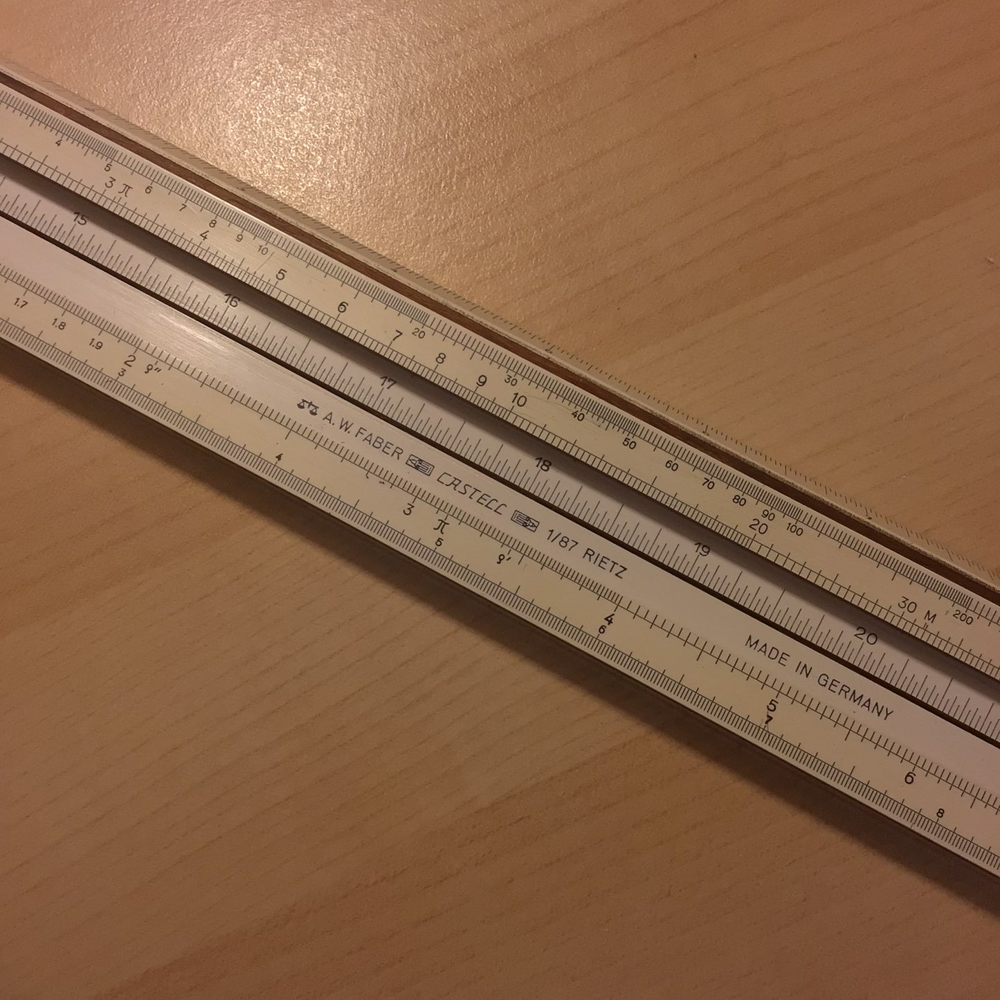 Vintage AW Faber Castell Syst Rietz 1/87 Slide Ruler 1950s, Made in Germany