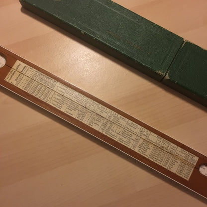 Vintage AW Faber Castell Syst Rietz 1/87 Slide Ruler 1950s, Made in Germany