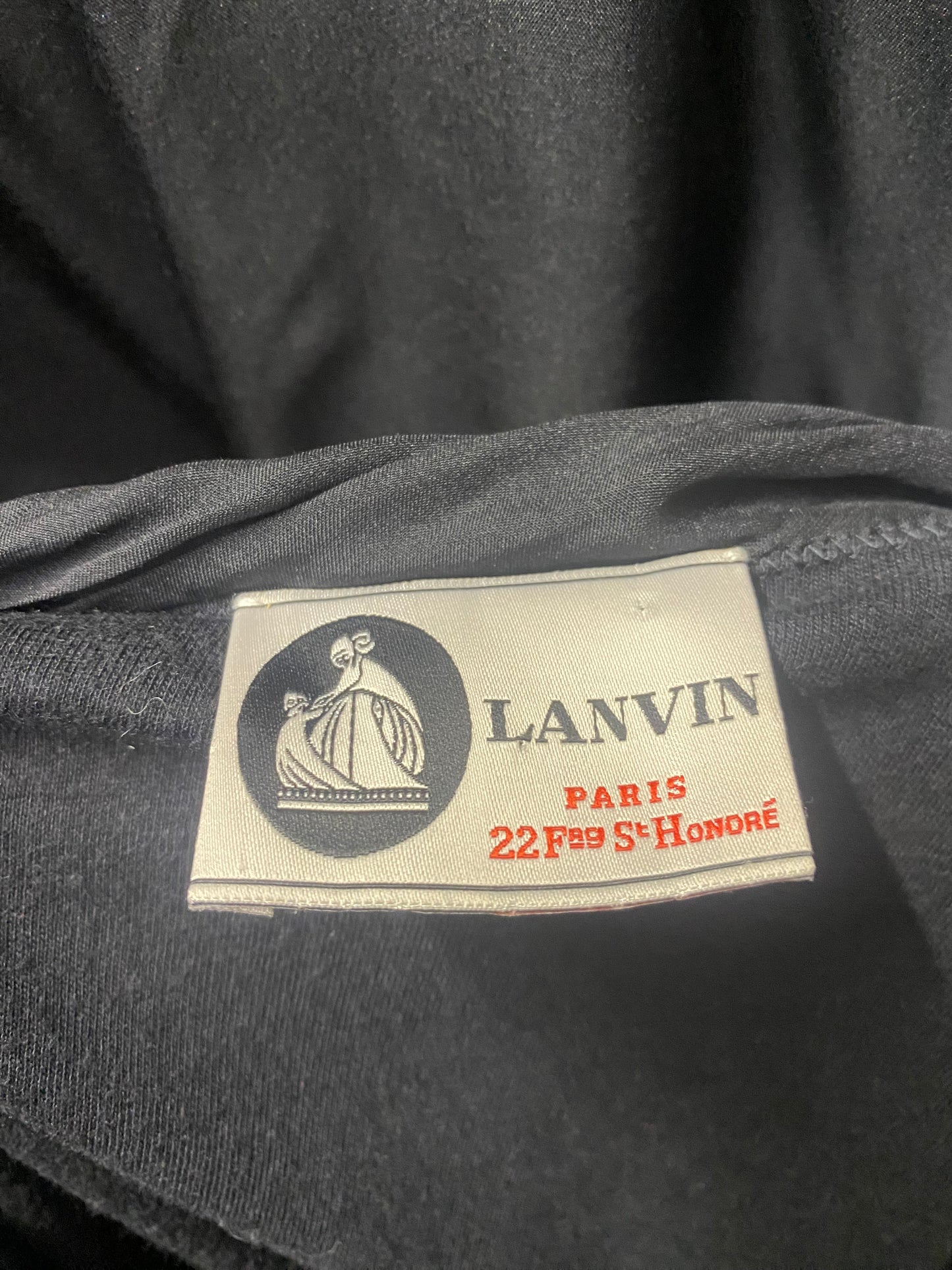 Lanvin Black Silk Bow Dress Small