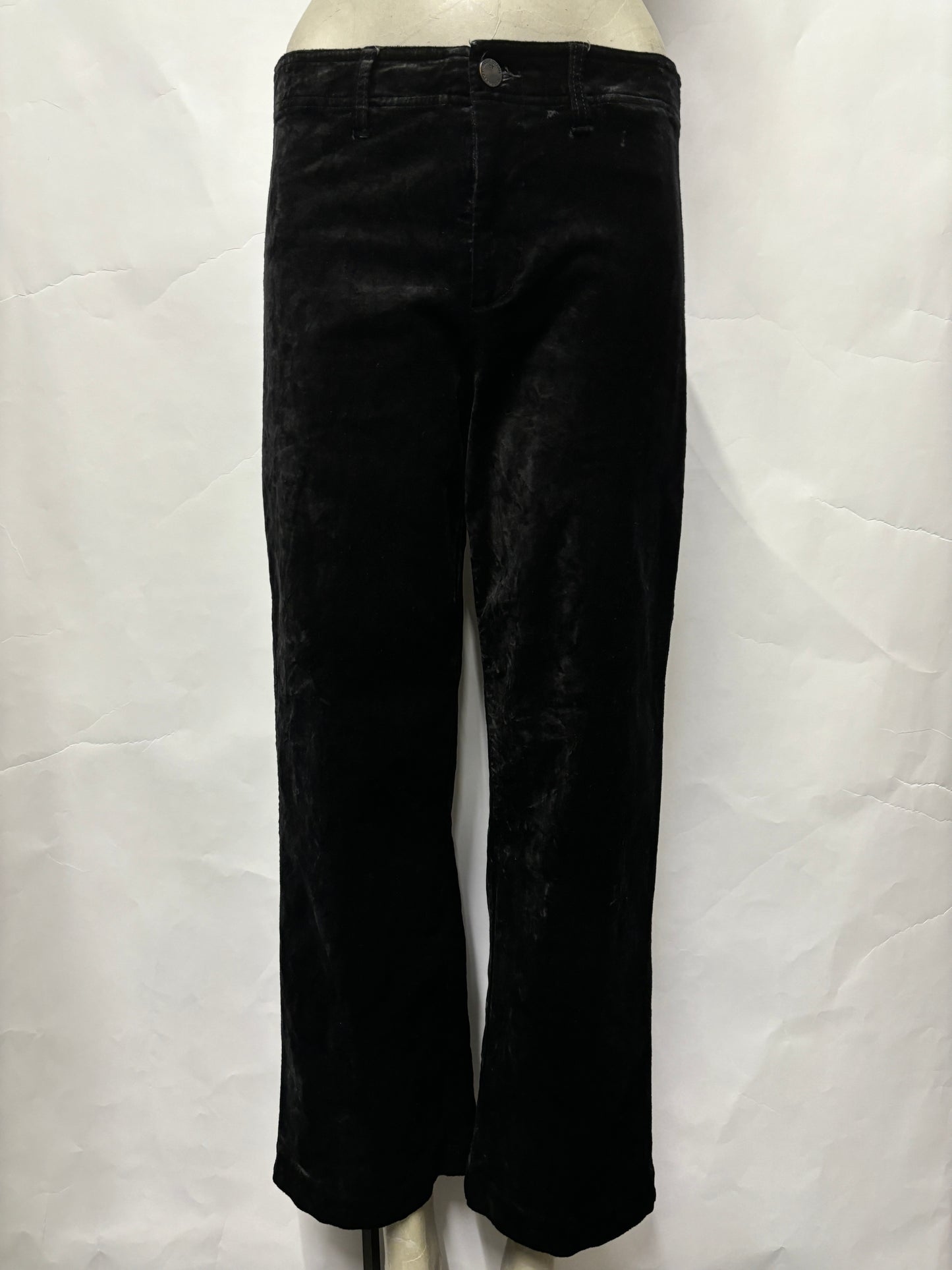 Paige Black Velvet Nellie Trousers 28