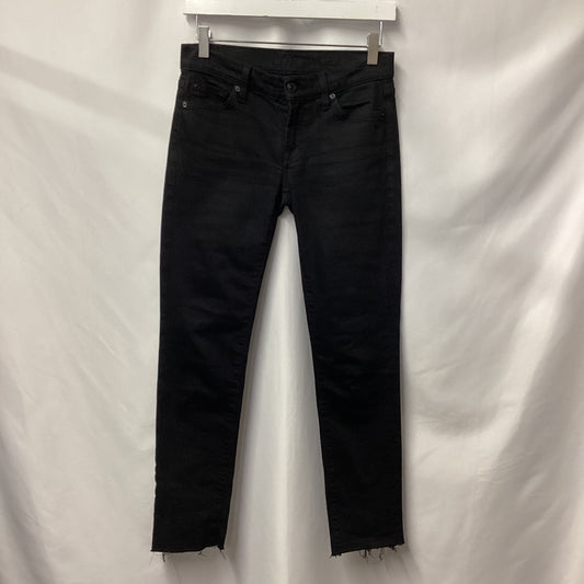 7 For All Mankind Black Denim Roxanne Jeans Small