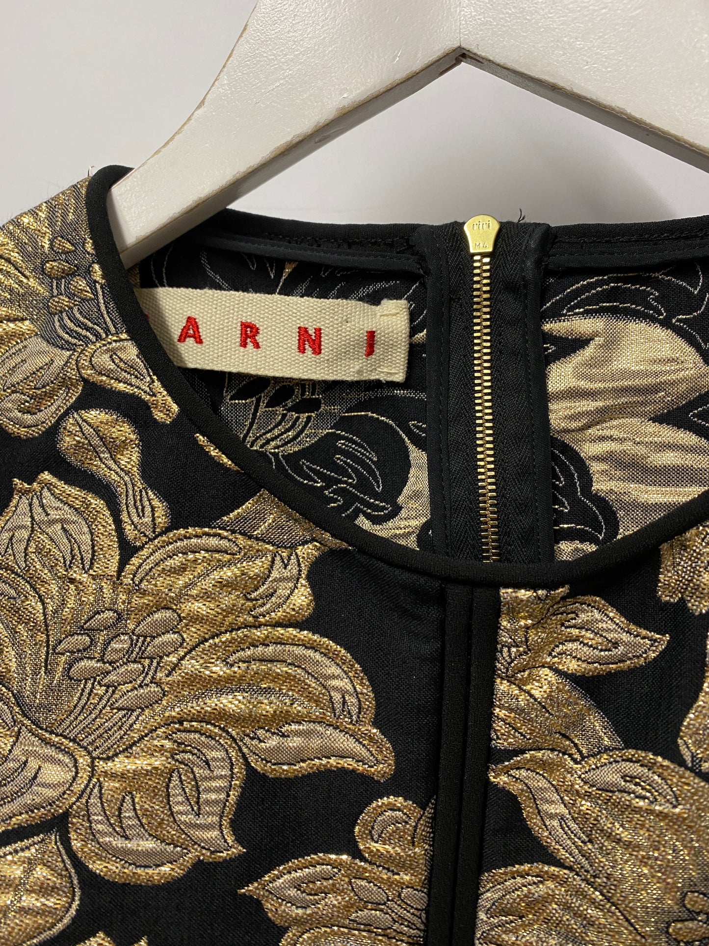 Marni Gold and Black Floral Top 12