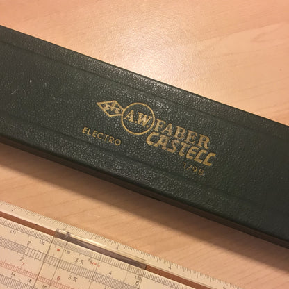 Vintage AW Faber Castell Elektro 1/98 Slide Ruler 1950