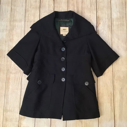 Thomas Burberry Navy Blue Short Sleeve Coat Size M