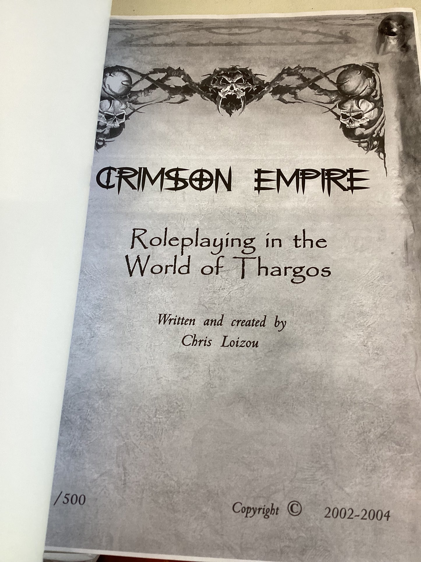 RPG Crimson Empire Slaves of Karg Scenario Module 1-1 Imperial Campaign Role Play in the World of Thargos