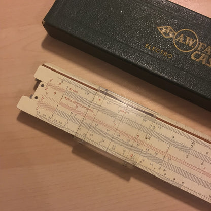 Vintage AW Faber Castell Elektro 1/98 Slide Ruler 1950