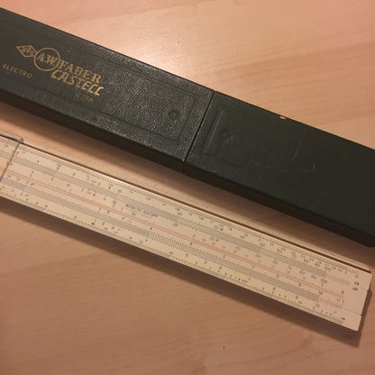 Vintage AW Faber Castell Elektro 1/98 Slide Ruler 1950