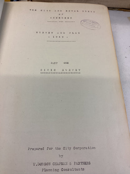 The City And Royal Burgh of Aberdeen Survey and Plan 1949