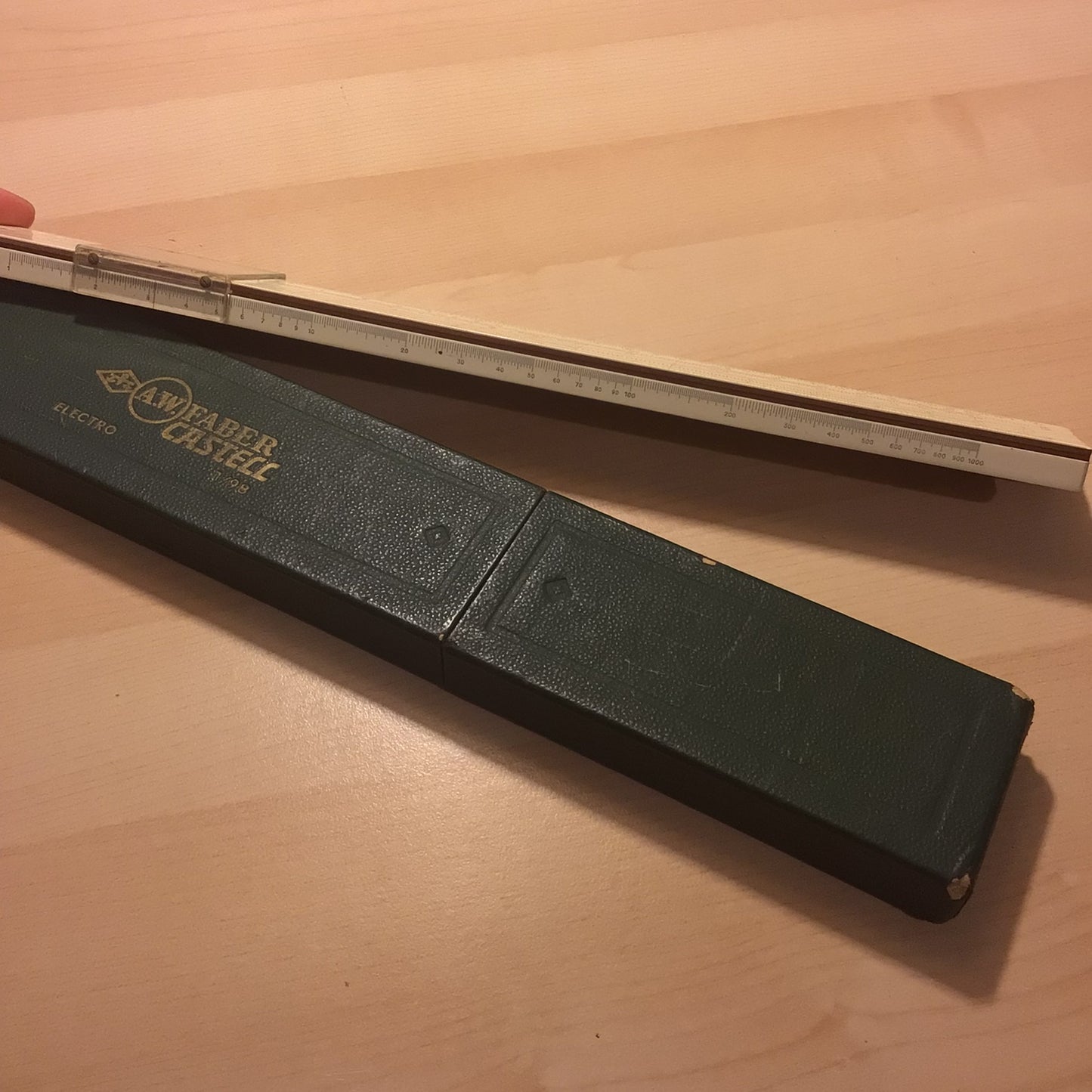 Vintage AW Faber Castell Elektro 1/98 Slide Ruler 1950