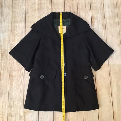Thomas Burberry Navy Blue Short Sleeve Coat Size M
