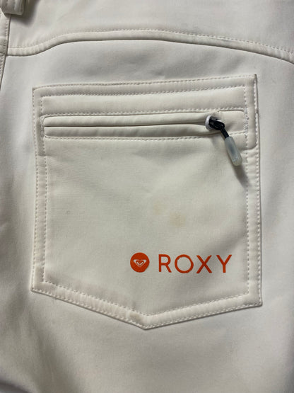 Roxy White Soft Shell Salopettes Snow Pants Medium