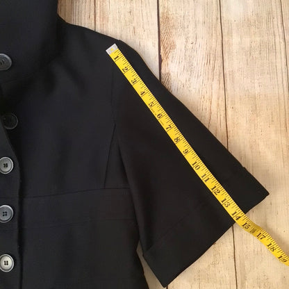 Thomas Burberry Navy Blue Short Sleeve Coat Size M