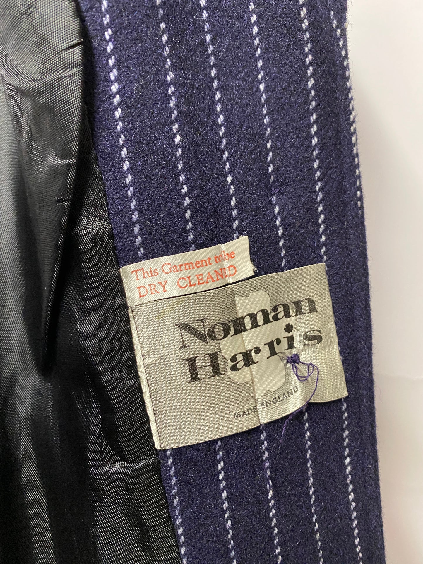 Norman Harris Navy Pinstripe Blazer
