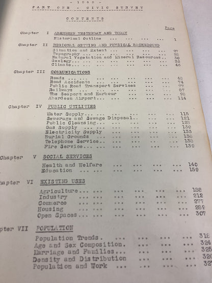 The City And Royal Burgh of Aberdeen Survey and Plan 1949