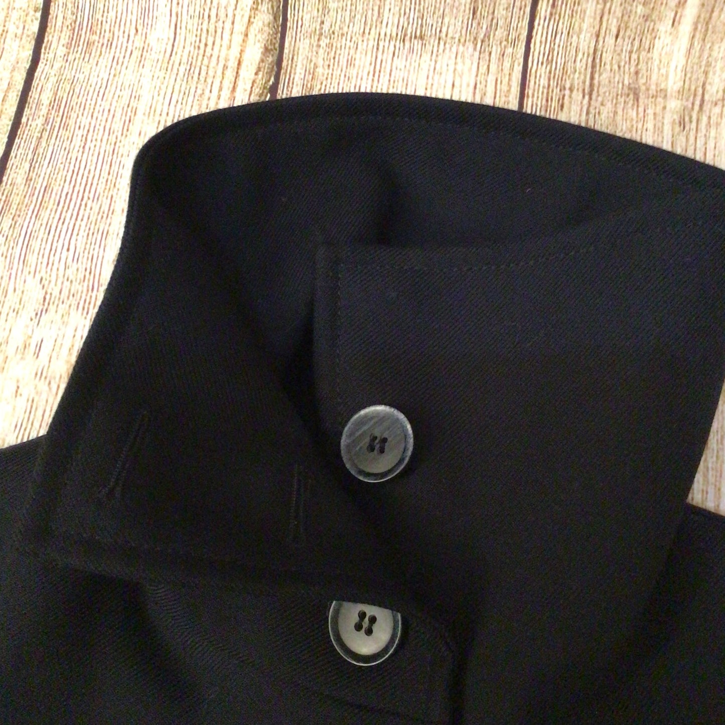 Thomas Burberry Navy Blue Short Sleeve Coat Size M