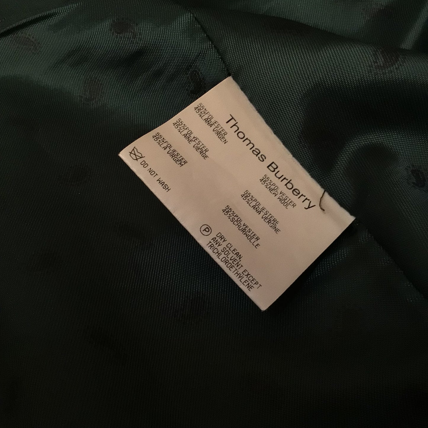 Thomas Burberry Navy Blue Short Sleeve Coat Size M