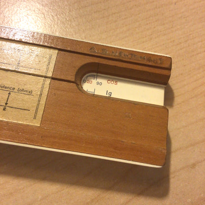 Vintage AW Faber Castell Elektro 1/98 Slide Ruler 1950