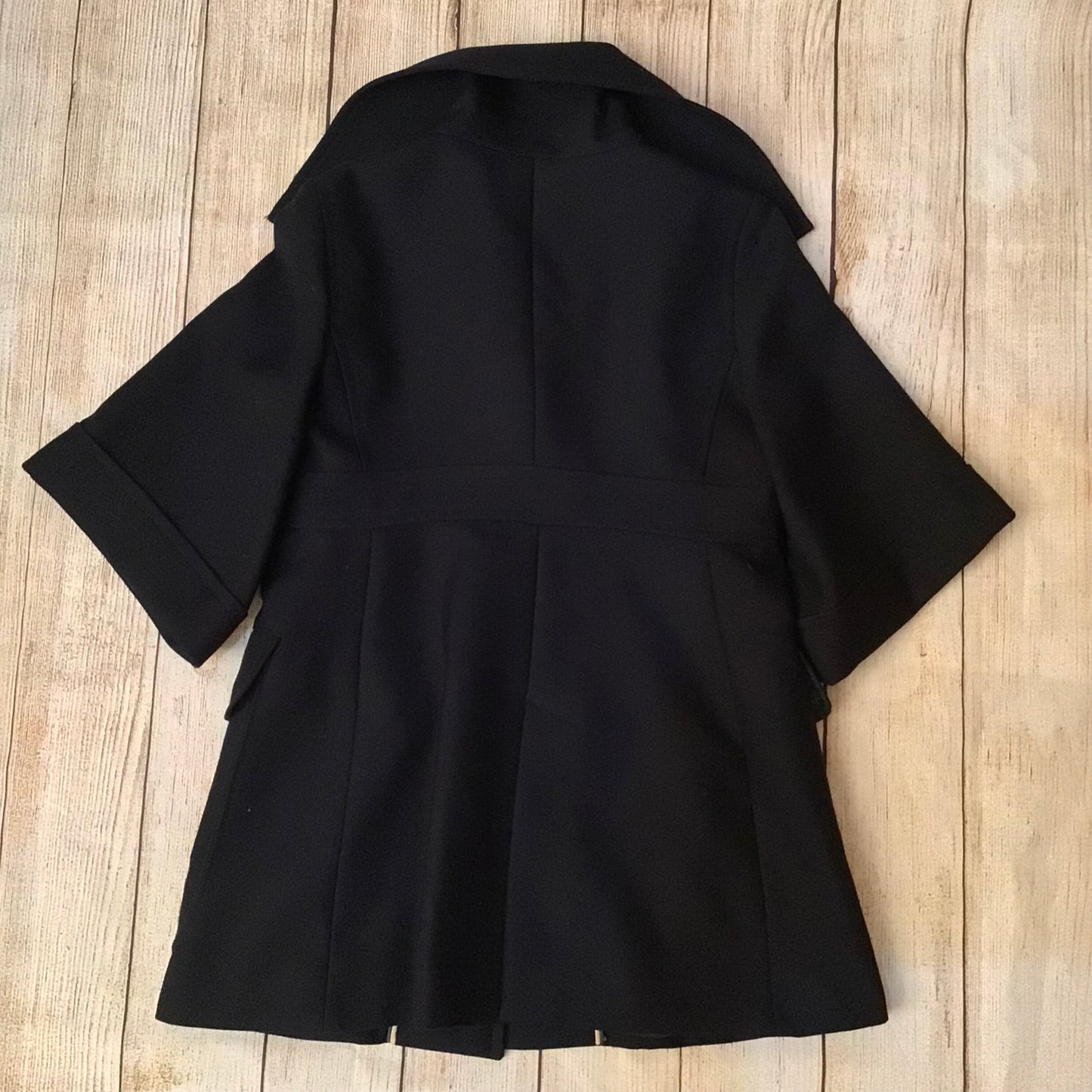 Thomas Burberry Navy Blue Short Sleeve Coat Size M