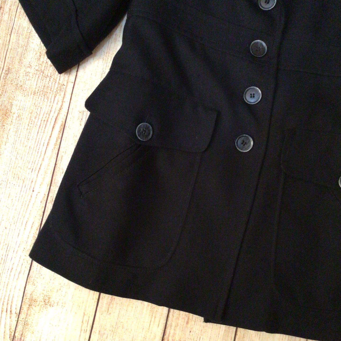 Thomas Burberry Navy Blue Short Sleeve Coat Size M