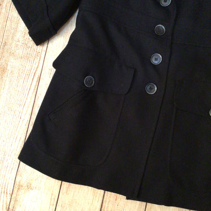 Thomas Burberry Navy Blue Short Sleeve Coat Size M