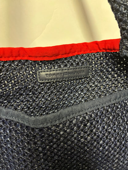 Tommy Hilfiger Navy Woven Love Large Shopper/Tote/Beach Bag