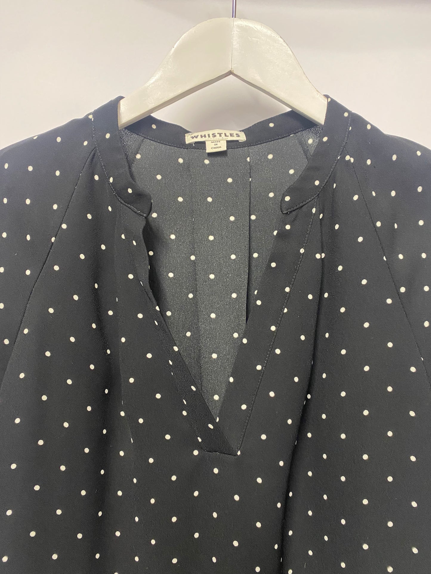 Whistles Black Polka Dot Tunic Shift Dress 12