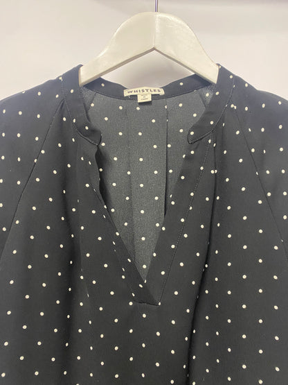 Whistles Black Polka Dot Tunic Shift Dress 12