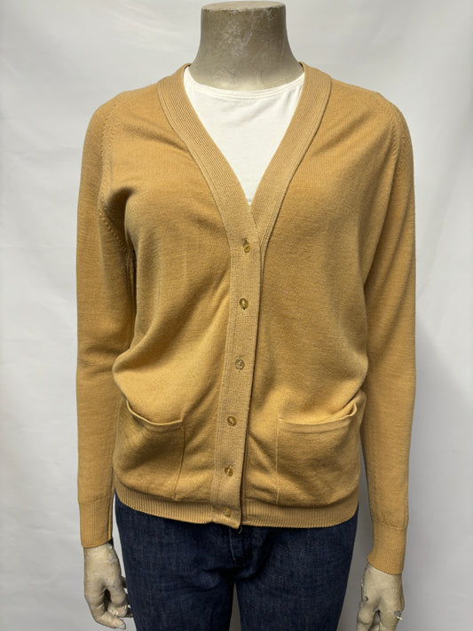 Vintage Allander for House of Fraser Beige Lambswool Knitted Cardigan 10