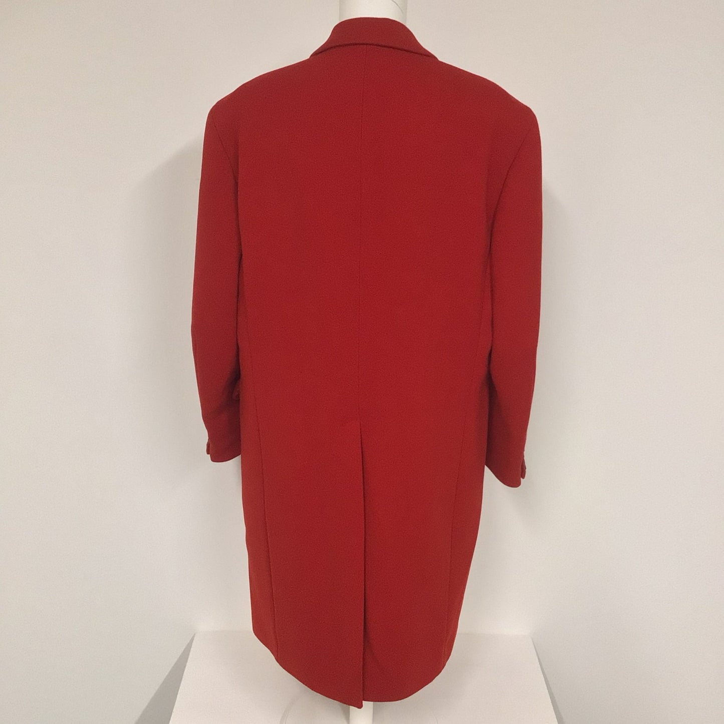 Nicole Farhi Red Wool & Cashmere Double Breasted Coat Size 42R