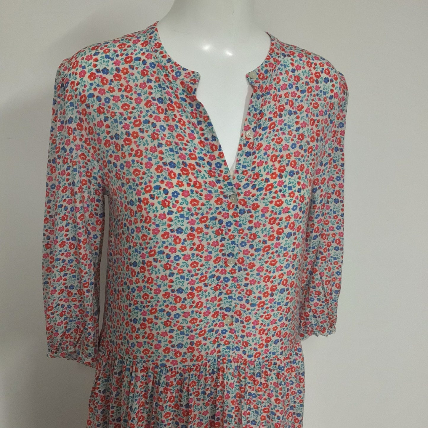 BNWT Cath Kidston Red, White, Blue Ashbourne Ditsy Dress RRP £85 Size 8