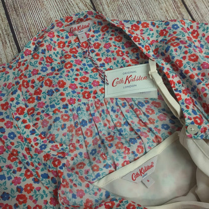 BNWT Cath Kidston Red, White, Blue Ashbourne Ditsy Dress RRP £85 Size 8