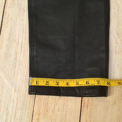 Fuente Black Leather Trousers Size W32 (approx.)
