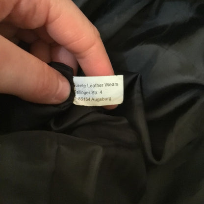 Fuente Black Leather Trousers Size W32 (approx.)