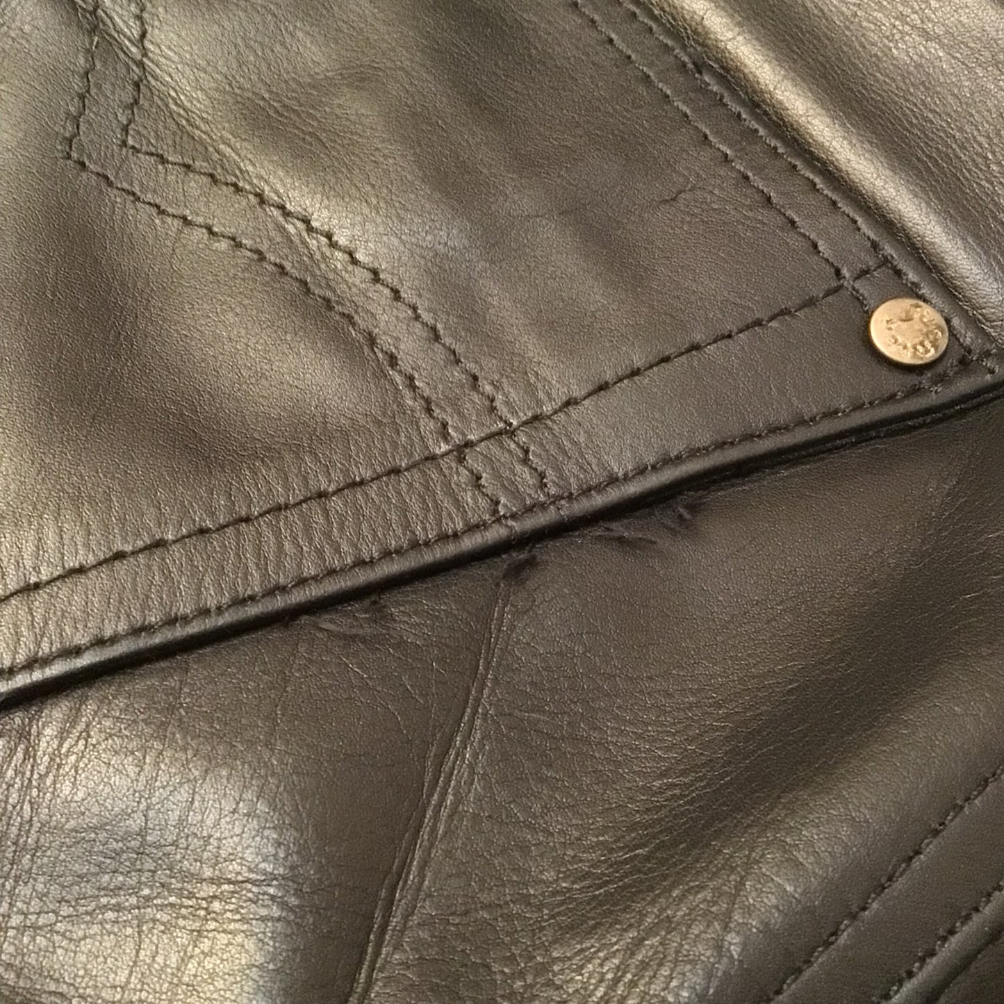 Fuente Black Leather Trousers Size W32 (approx.)