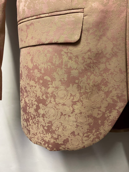 Topman Pink Floral Two Piece Cotton Blend Suit 34R / 30S