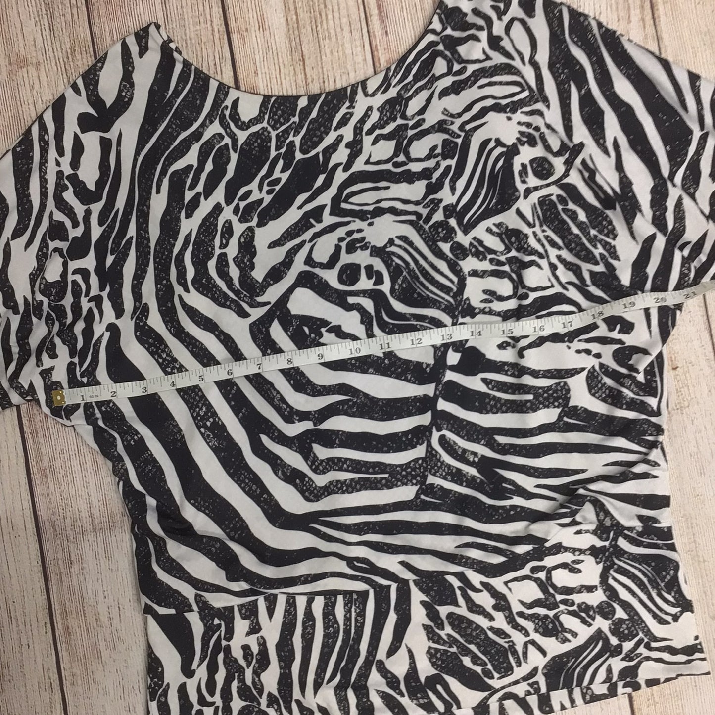 BNWT Star by Julien MacDonald Black & White Zebra Print Cowl Top RRP £35 Size 12